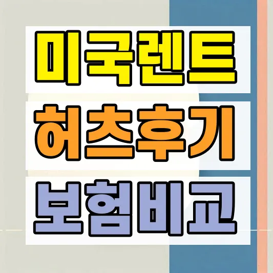 미국 렌터카 예약 보험 비교