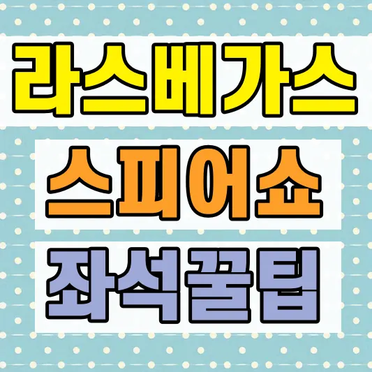 라스베가스 쇼 티켓 가격비교