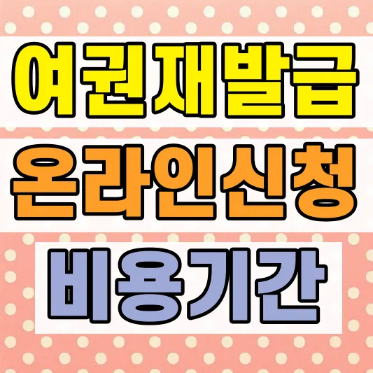 여권 재발급 온라인신청 준비물