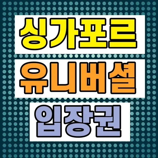 싱가포르 유니버셜스튜디오 입장권